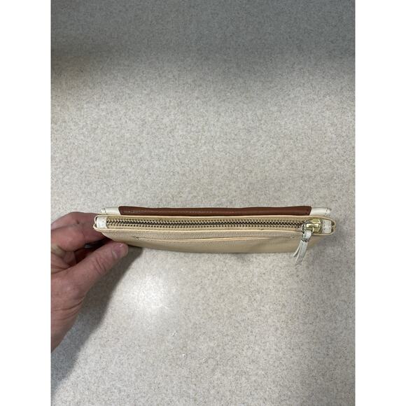 Elliott Lucca Envelope Clutch Wallet Turn Lock Purse Pebbled Color Block Leather - Picture 3 of 12